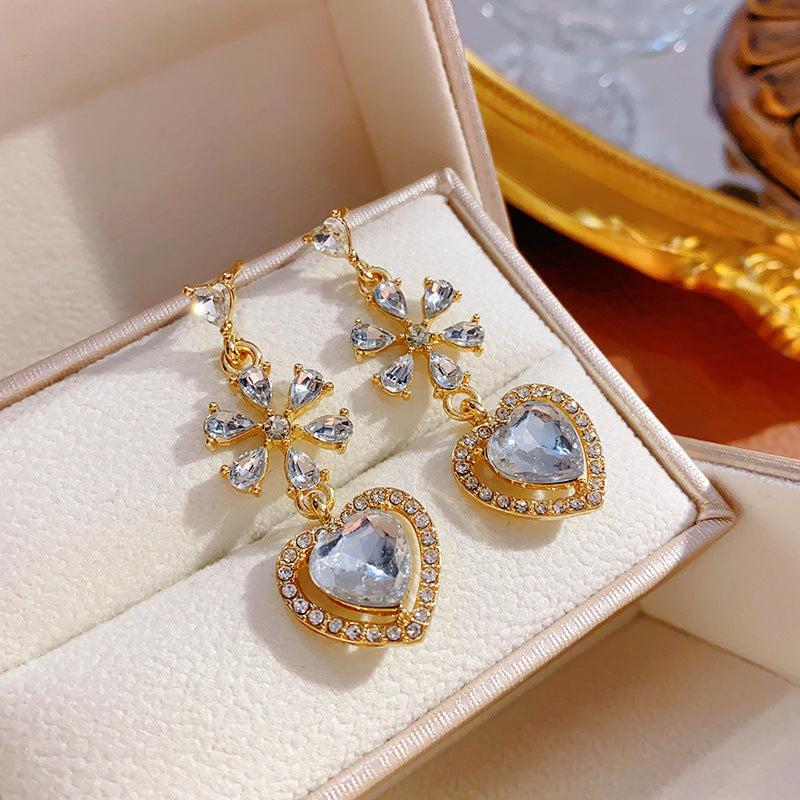 Love Heart Earrings Niche Ear Jewelry For Women Girls