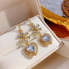 Love Heart Earrings Niche Ear Jewelry For Women Girls