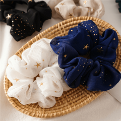 Star Print Hair Ring Hair Rope Headdress 2PCS