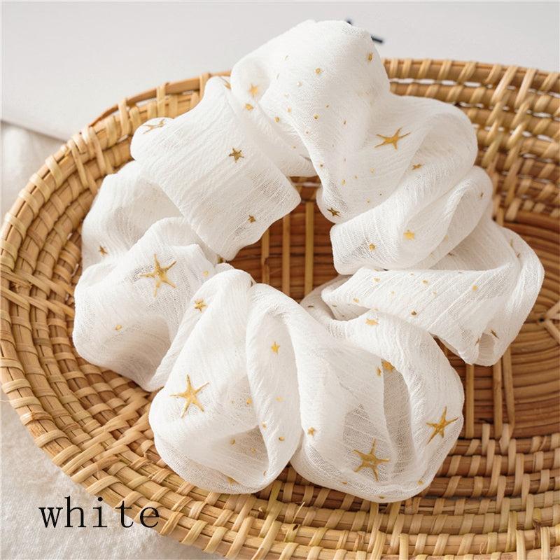 Star Print Hair Ring Hair Rope Headdress 2PCS