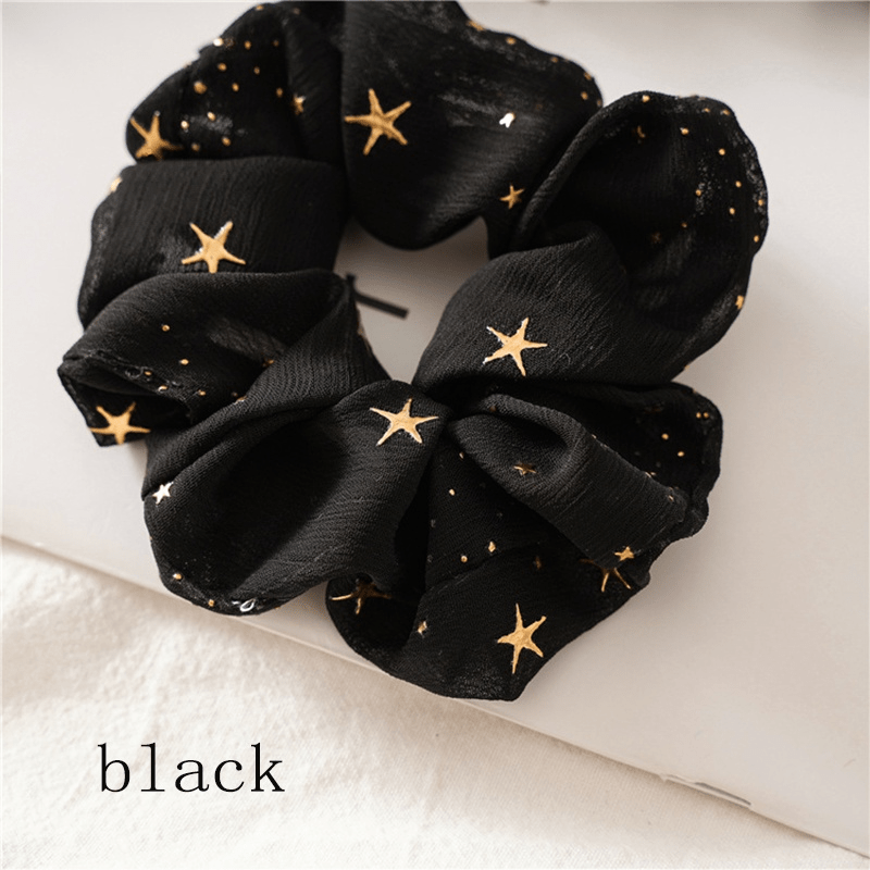 Star Print Hair Ring Hair Rope Headdress 2PCS