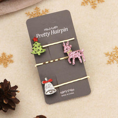Christmas Hairpin Holiday Elk Christmas Tree Bell Small Gift Hair Accessories