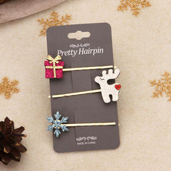 Christmas Hairpin Holiday Elk Christmas Tree Bell Small Gift Hair Accessories