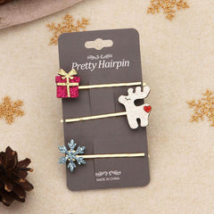 Christmas Hairpin Holiday Elk Christmas Tree Bell Small Gift Hair Accessories