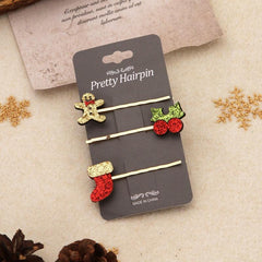 Christmas Hairpin Holiday Elk Christmas Tree Bell Small Gift Hair Accessories