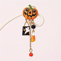 Halloween Retro Alloy Brooch Pumpkin Rhinestone Decoration Lapel Shirt