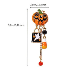 Halloween Retro Alloy Brooch Pumpkin Rhinestone Decoration Lapel Shirt