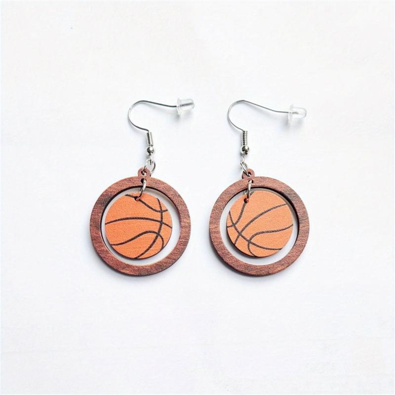Sports Drop Dangle Earrings Lightweight Name for Women Volleyball Soccer