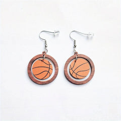 Sports Drop Dangle Earrings Lightweight Name for Women Volleyball Soccer