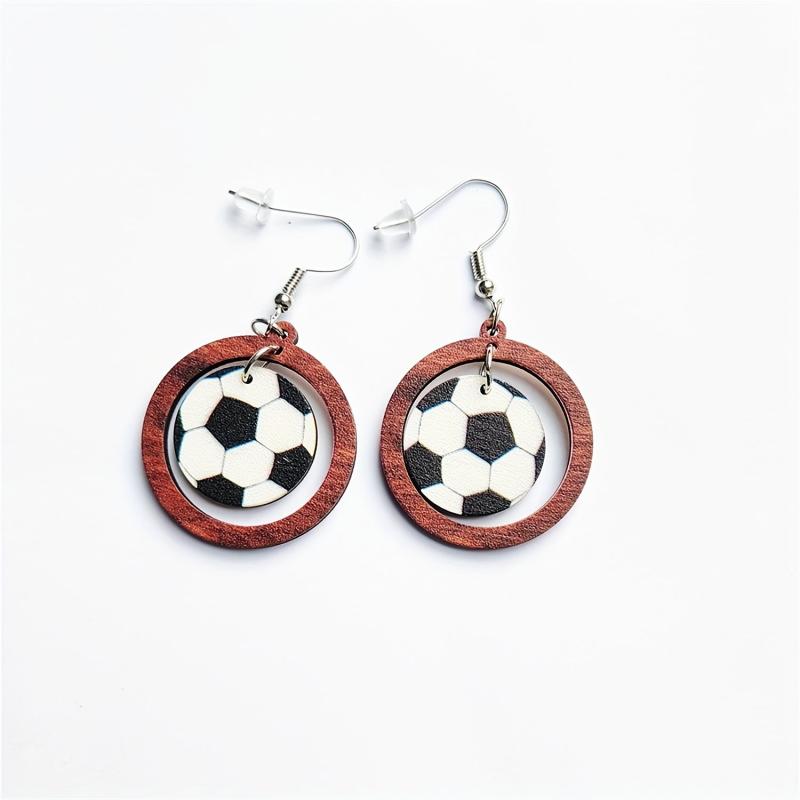 Sports Drop Dangle Earrings Lightweight Name for Women Volleyball Soccer