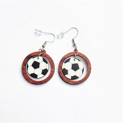 Sports Drop Dangle Earrings Lightweight Name for Women Volleyball Soccer