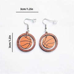 Sports Drop Dangle Earrings Lightweight Name for Women Volleyball Soccer
