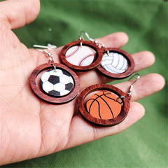 Sports Drop Dangle Earrings Lightweight Name for Women Volleyball Soccer