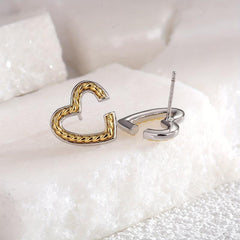 Heart Earrings Copper Plated for Women