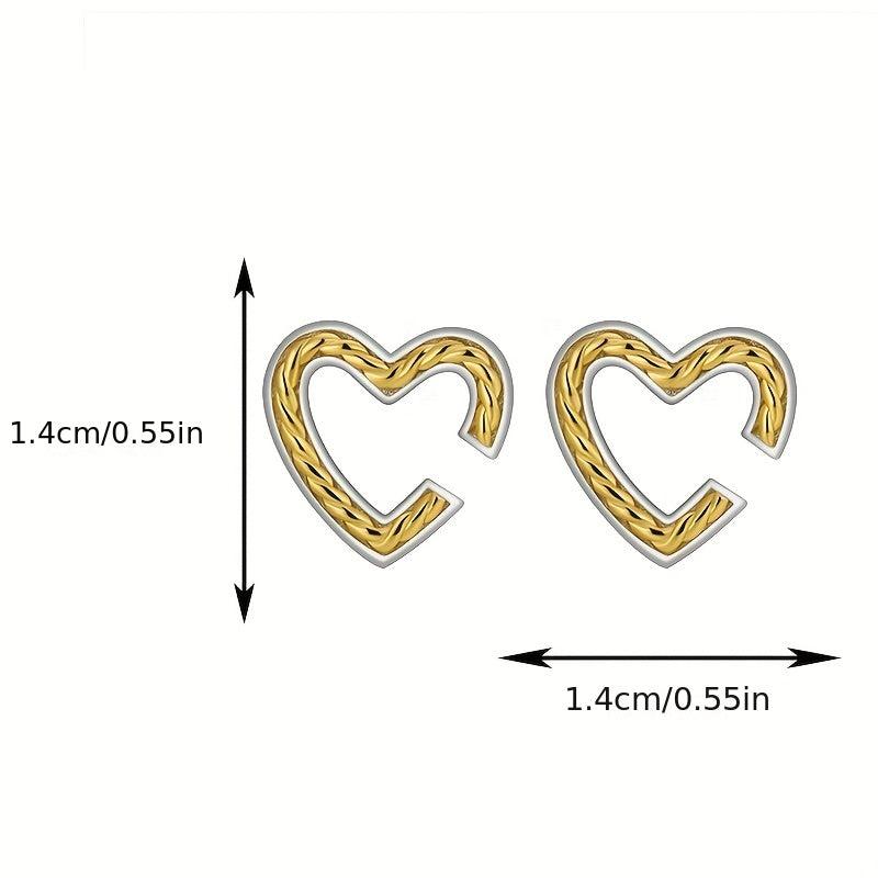 Heart Earrings Copper Plated for Women