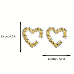 Heart Earrings Copper Plated for Women