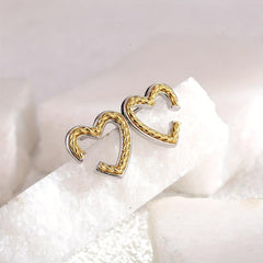 Heart Earrings Copper Plated for Women