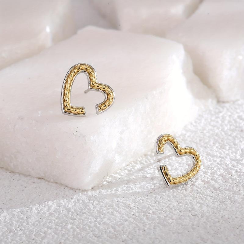 Heart Earrings Copper Plated for Women
