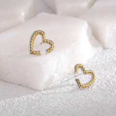 Heart Earrings Copper Plated for Women