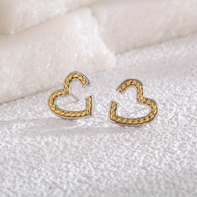 Heart Earrings Copper Plated for Women