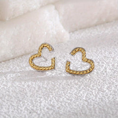 Heart Earrings Copper Plated for Women