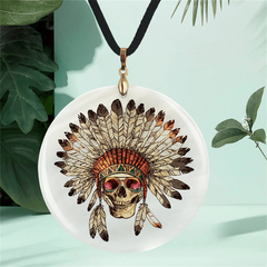 Vintage Boho Skull Pendant Necklace for Halloween