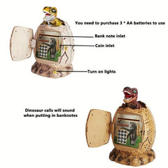 Dinosaur Bank with Lights and Music, Password Protected