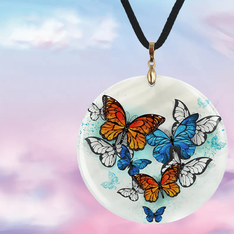 Creative Butterflies Pendant Necklace Chain for Halloween Christmas Party