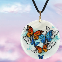 Creative Butterflies Pendant Necklace Chain for Halloween Christmas Party