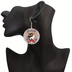 Mushroom Acrylic Pendant Earrings Party Jewelry