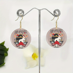 Mushroom Acrylic Pendant Earrings Party Jewelry