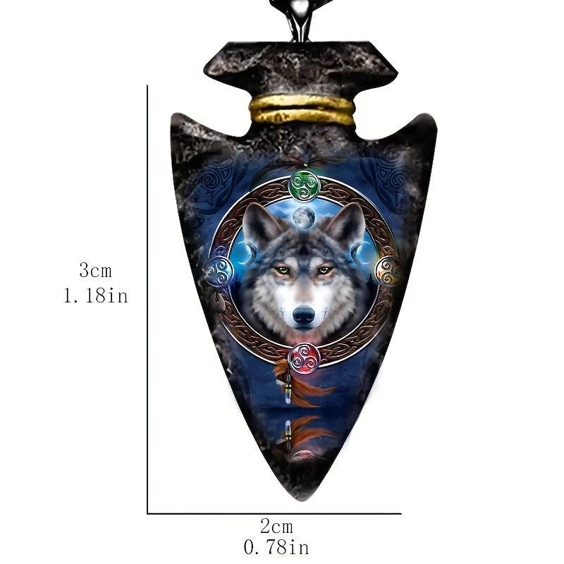 Punk Triangle Animal Wolf Head Hip Hop Necklace