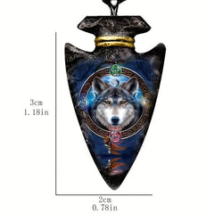 Punk Triangle Animal Wolf Head Hip Hop Necklace