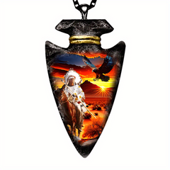 Geometric Triangle Chain Animal Necklace