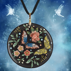 Butterfly Pattern Pendant Necklace Adjustable Necklace For Family