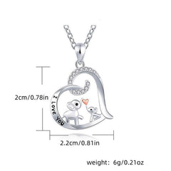 Heart Elephant Pendant Necklace for Men