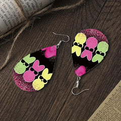 Nightclub Rabbit Easter Faux Leather Earrings Toy Gift