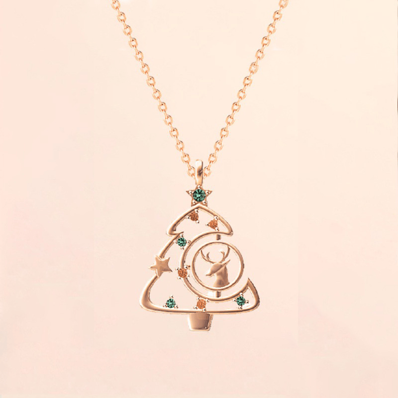 Christmas Tree Necklace Collarbone Chain - Perfect Gift For Girlfriend