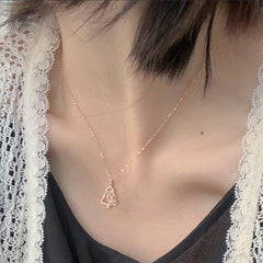 Christmas Tree Necklace Collarbone Chain - Perfect Gift For Girlfriend