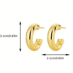 Metal Round Women's Earrings Casual Jewelry Gift