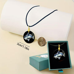 Whales Marine Creatures Pendant Necklace Adjustable Chain Necklace