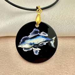 Whales Marine Creatures Pendant Necklace Adjustable Chain Necklace