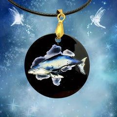 Whales Marine Creatures Pendant Necklace Adjustable Chain Necklace