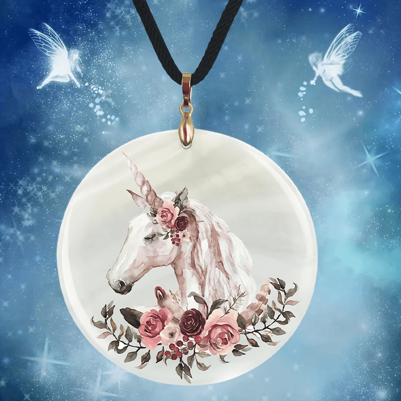Animal Unicorn Pendant Necklace Adjustable Chain For Family Halloween Christmas