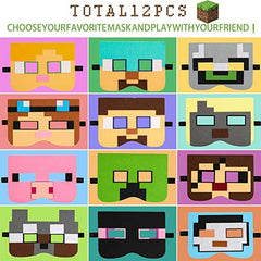 Pixel Felt Masks for Kids Video Game Themed Party