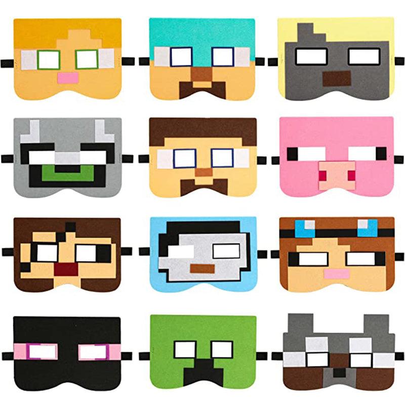 Pixel Felt Masks for Kids Video Game Themed Party