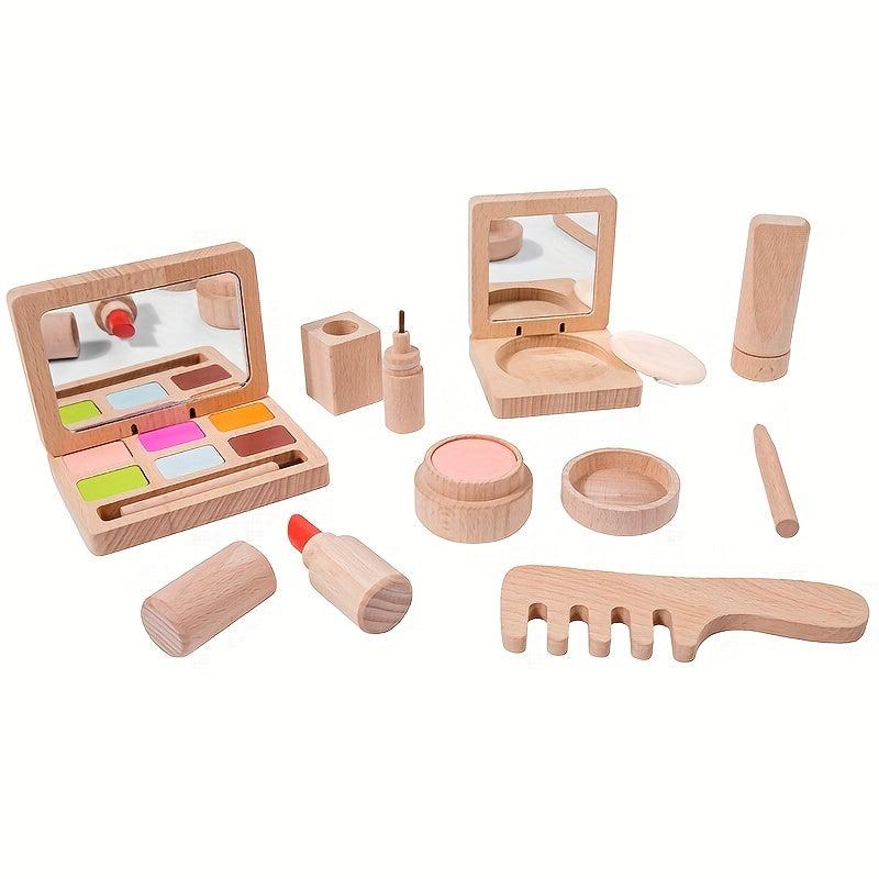 Children's Gift Makeup Toy Wooden Dressing Set