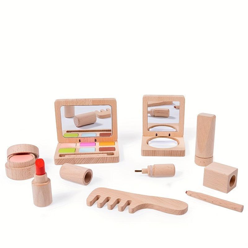 Children's Gift Makeup Toy Wooden Dressing Set