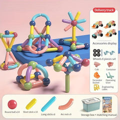 Children's Magnetic Building Blocks Large Particle Magnet Set