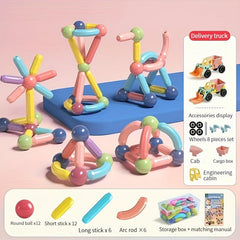 Children's Magnetic Building Blocks Large Particle Magnet Set